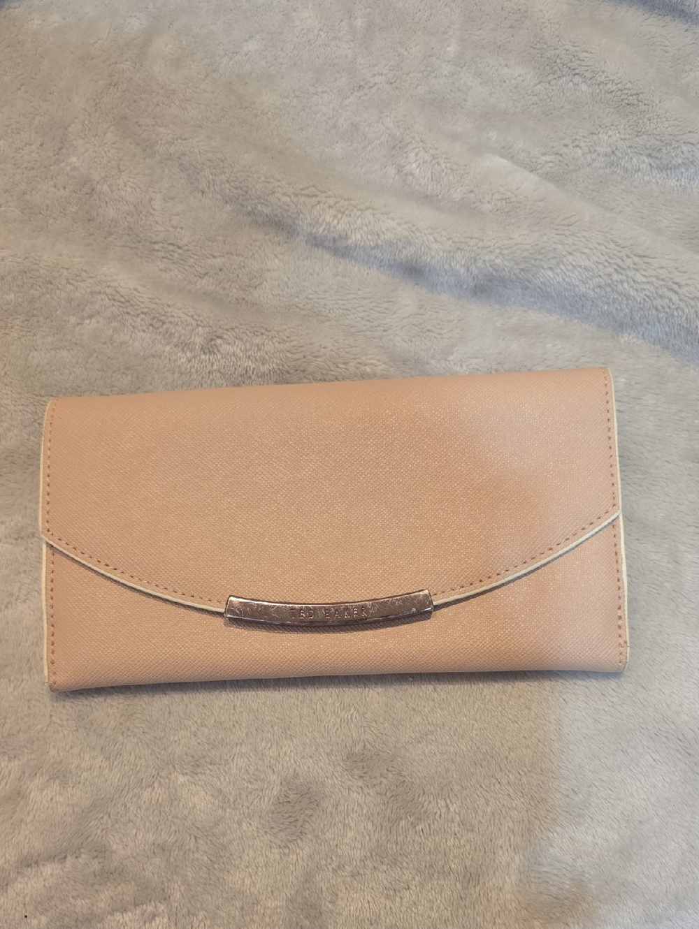 Ted Baker London Blush Envelope Wallet with Metal Bar